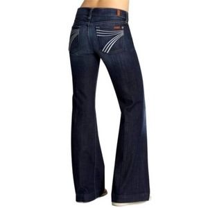 7FAM Dojo 30X33.5 Long Tall Trouser Wide Flare Leg Jean